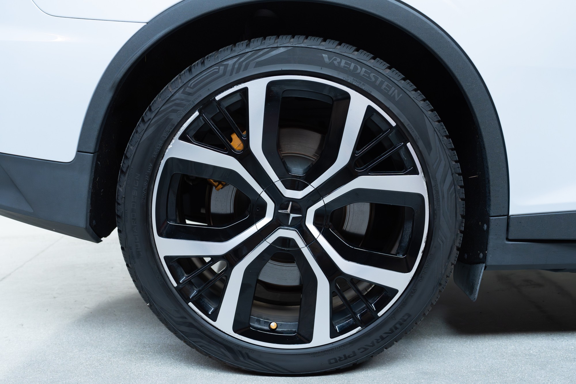 Curb rash on driver side rear wheel