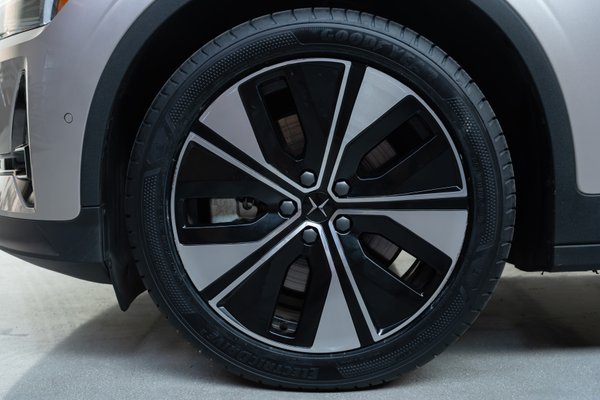 Curb rash on driver side front wheel