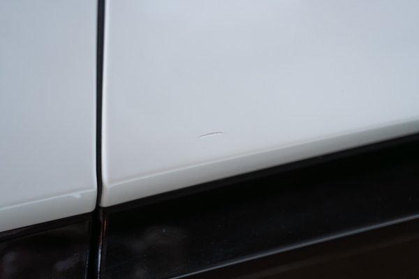 Scratch on driver's side rear door
