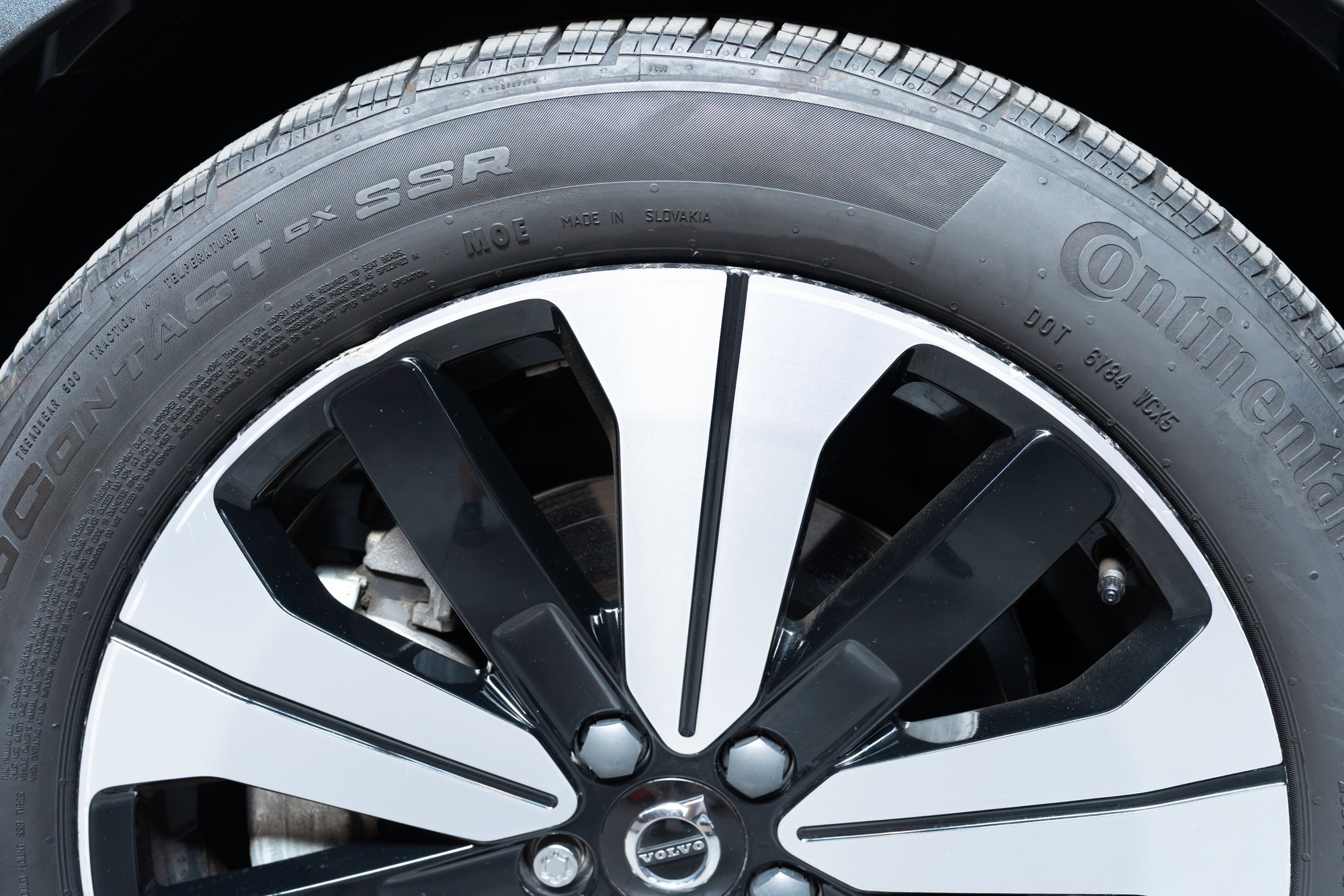 Curb rash driver side front wheel