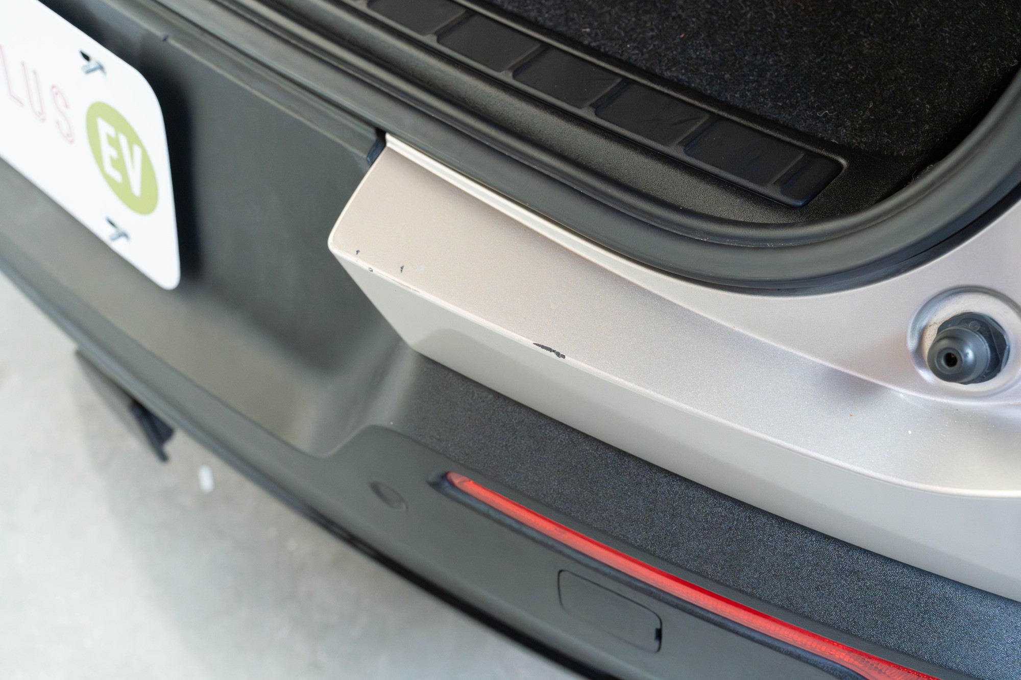 Scratches on rear bumper