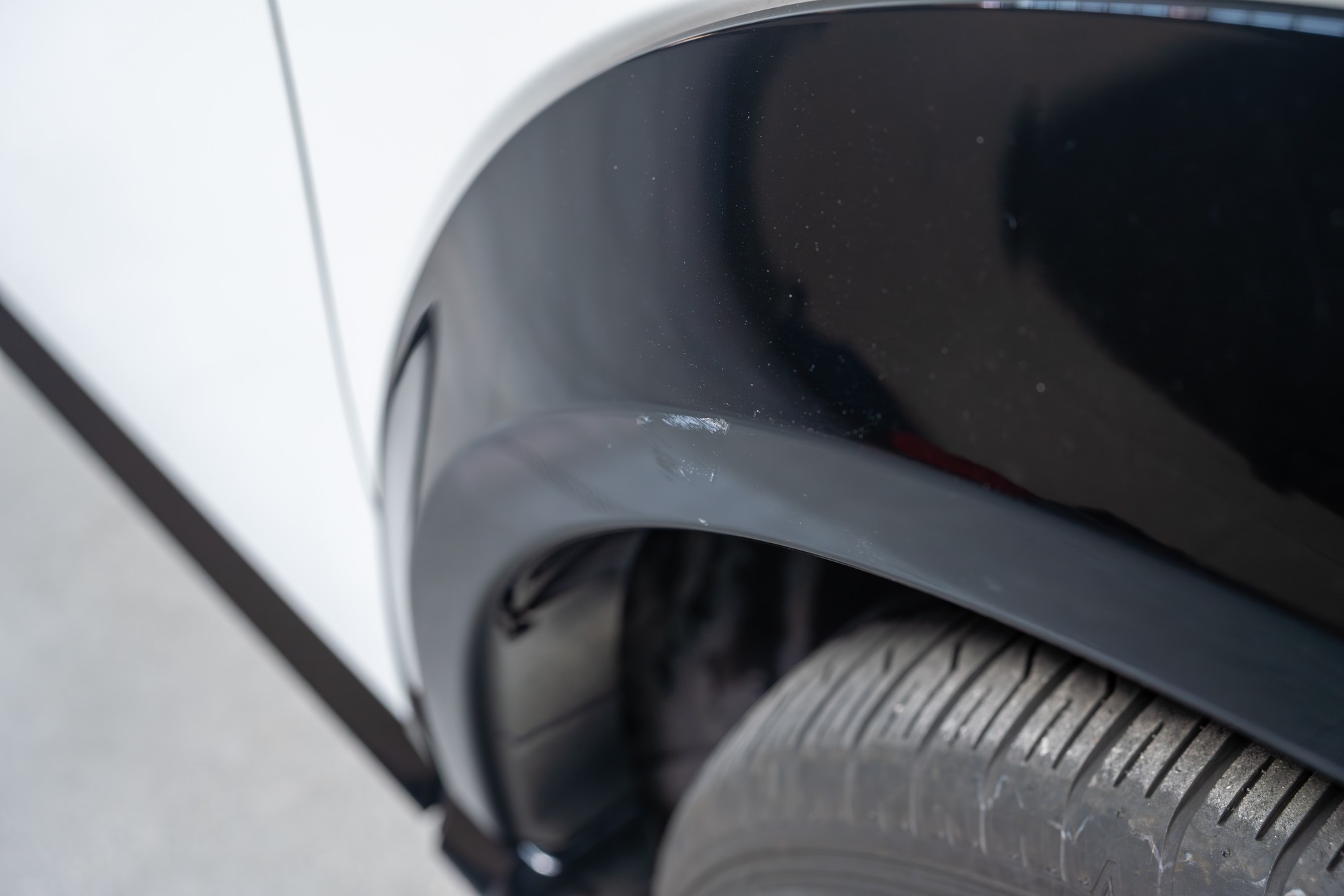 Passenger Side Fender Scuff